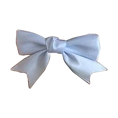 Satin-Haarspange für Mädchen, süße Seitenklammer, niedlich, handgefertigt, Schleife, Haarnadel, Geschenk, Haarschmuck für Frauen, weißes, blaues Band, Satin-Haarspange für Frauen und Mädchen, dünnes von antianzhizhuang