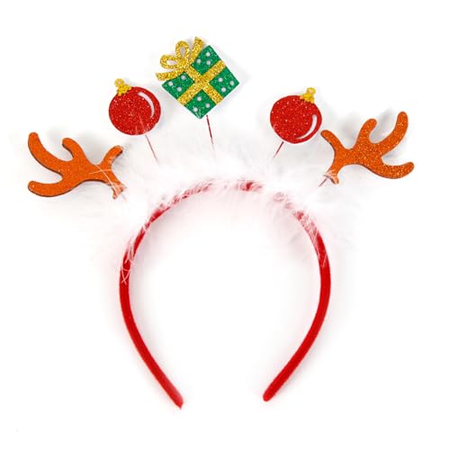 antianzhizhuang Stirnbänder mit weihnachtlichem Tierhorn, Haarschmuck für Mädchen und Damen, Feiertagsparty, Stirnbänder für Damen, Mädchen, Erwachsene, Kinder von antianzhizhuang