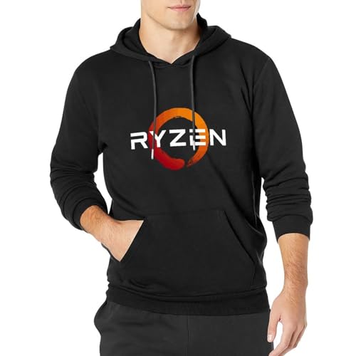 antigos Funny Pc Cp Uprocessor AMD Ryzen Hoody Black Graphic Hoodie Mens Sweatershirt XXL von antigos