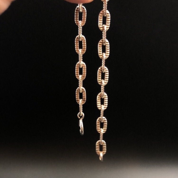 Silber Armband Für Jungs, Goldfarbenes Glieder Armbandkettchen, Geschenk Bruder von antiktreasure