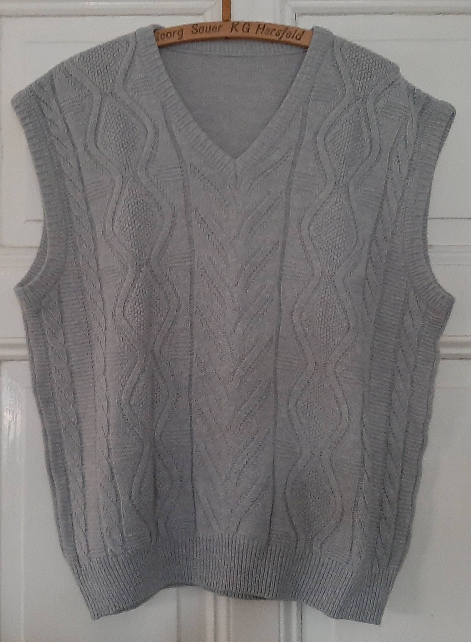 Alter Hellgrauer Pullunderwestoverweste von antiqueworkwear