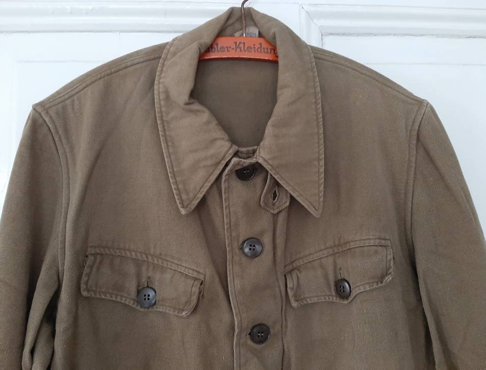 Rar Alte Gst Jackeherrenjackebundjacke ... Canvasfarbe Khaki von antiqueworkwear
