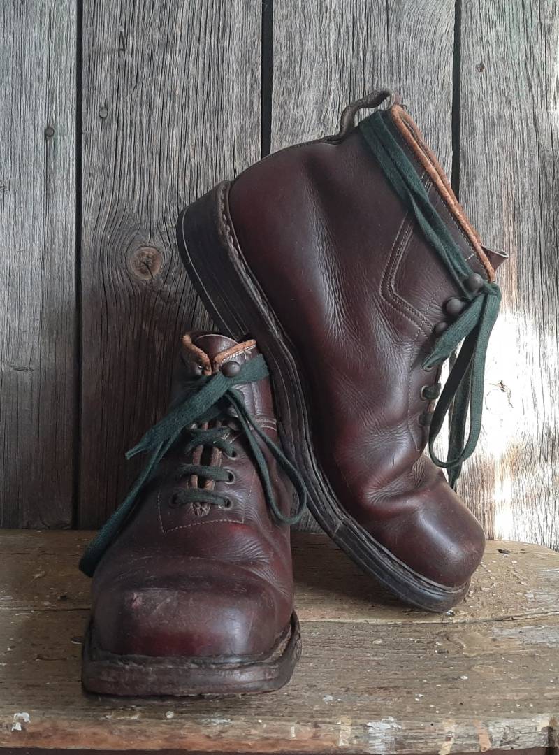 Rar Antike Lederschuhearbeitsschuhemännerschuheboots Aus Den 1930Iger/1940Iger Jahren von antiqueworkwear
