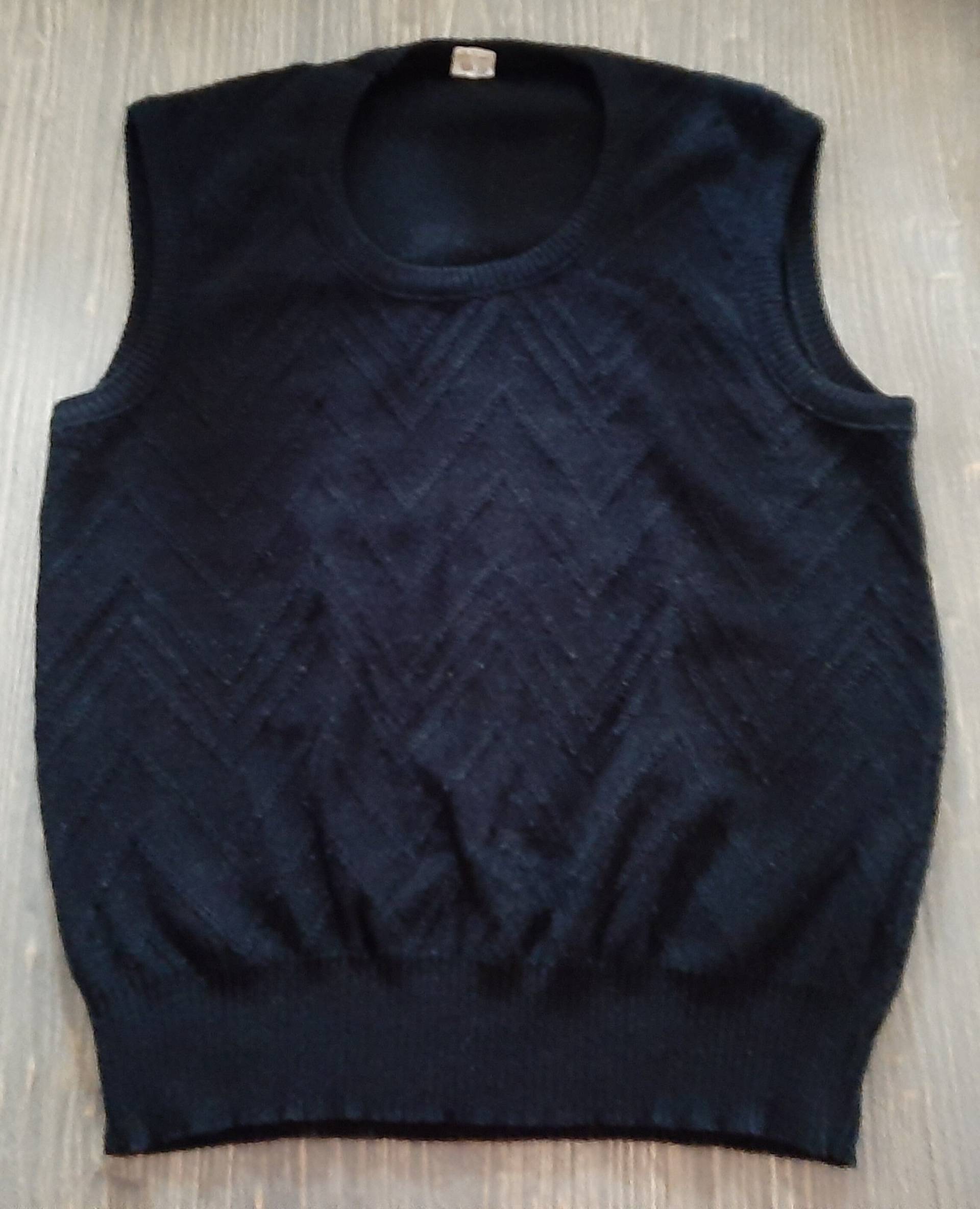 Schwarzer Pullunderwestoverweste von antiqueworkwear