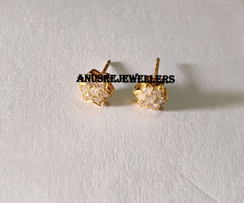 Pave Diamant Designer Ohrstecker 925 Sterling Silber Ohrring Geburtstagsgeschenk Geschenk Für Ihre Mutter Tagesgeschenke von anusreejewellers