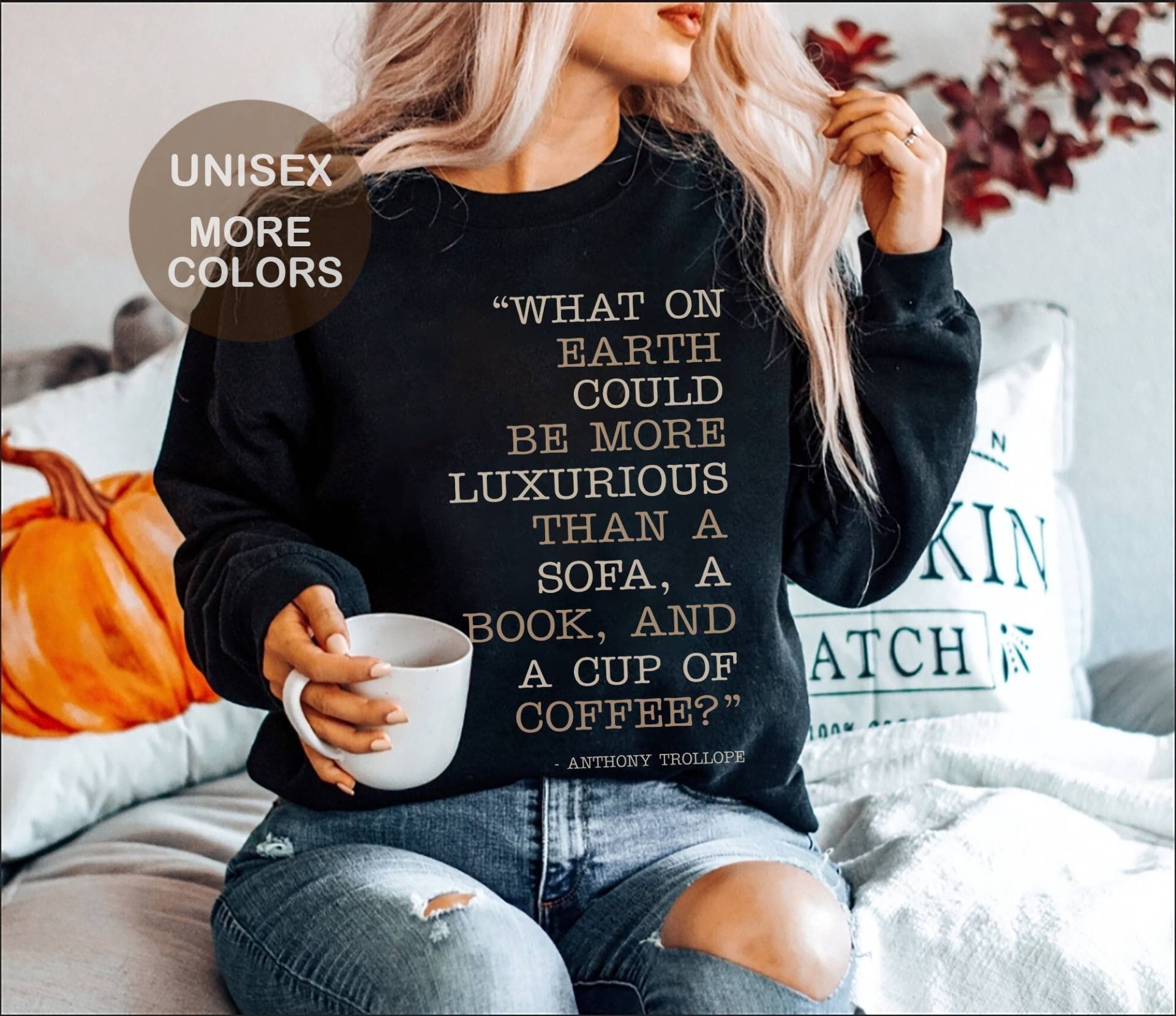 Buch Sweatshirt Buchliebe Lesepullover Bücher Und Kaffeepullover Bücherliebhaber Leser Trendy von anwbookish