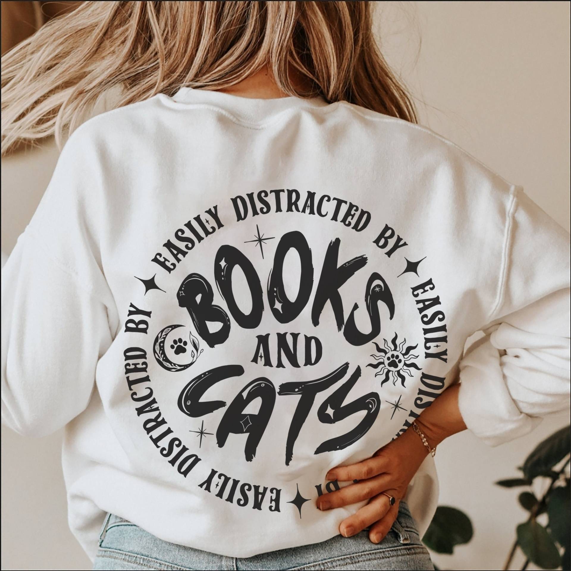 Bücher Und Katzen Sweatshirt Bookish Lese Sweatshirt Buch Buchliebhaber Geschenk Für Leser Literatur Bibliothekar von anwbookish