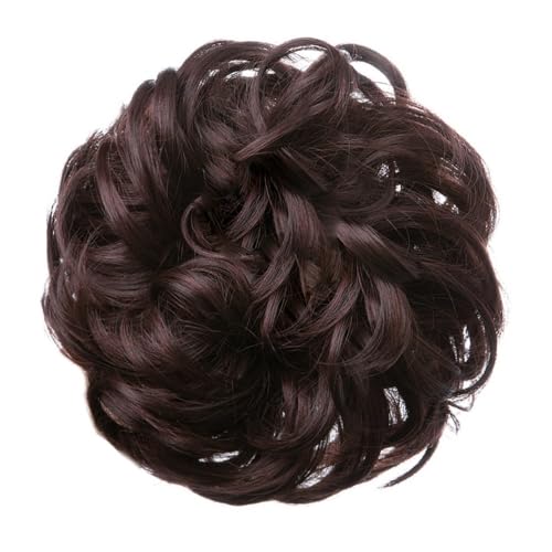 Haarknoten, Hochsteck-Haarteil aus hochtemperaturbeständiger Kunstfaser for Damen im Messy Bun-Stil – hitzebeständiges Styling-Accessoire,für Frauen(Brown) von anxinda