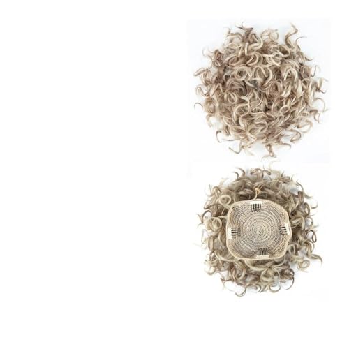Haarknoten, Kordelzug-Lockenknoten, synthetischer Chignon-Haarteil for Frauen, Kordelzug-Pferdeschwanz, verworrener lockiger Schwanz, Clip-Haarverlängerungen,für Frauen(Brown white) von anxinda