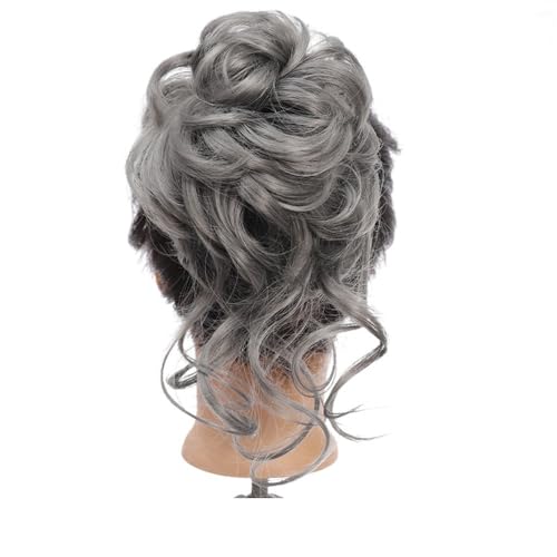 Haarknoten, Lange Clip-In-Haarknotenverlängerung – voluminöse, unordentliche Hochsteckfrisur for den Look von Frauen,für Frauen(Gray) von anxinda