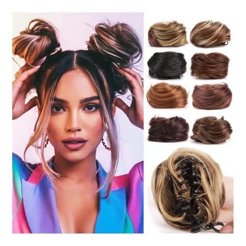 Haarknoten, Synthetischer Klauenhaarknoten, Chignon, Clip-in-Hochsteckfrisur for Frauen,für Frauen(Red) von anxinda