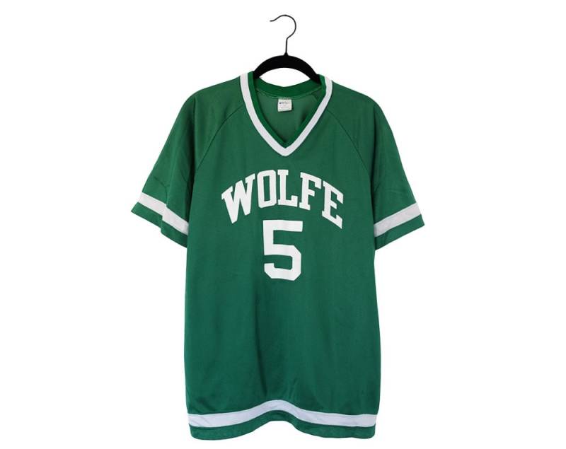 Vintage Champion Athletics Wolfe # 5 Hellgrünes Nylon Jersey Shirt, Made in Usa - Größe 22 Vintage Champion Athletics Wolfe # 5 Hellgrünes Nylon Jersey Shirt, Made in Usa - Größe 22 von anystore