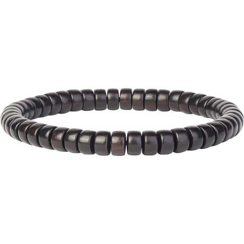 anzhongli Gebetsperlenarmband Mala-Perlenarmbänder für Männer und Frauen, 12/15 mm, 4*7mm, Holz, Kein Edelstein von anzhongli