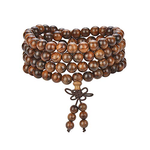 anzhongli Mala-Perlenarmband, 108 mm, 8 mm, Gebetsmeditation, Sandelholz, elastisch, 8 month, Holz, Rund anzhongli Mala-Perlenarmband, 108 mm, 8 mm, Gebetsmeditation, Sandelholz, elastisch, 8 month, Holz, Rund von anzhongli