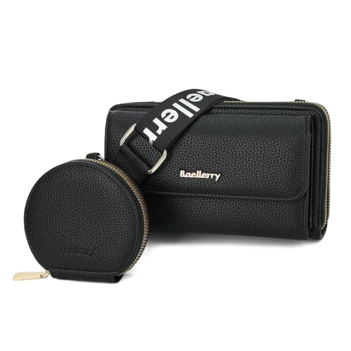 aolaso Damen Handy Umhängetasche Kleine Handytasche zum Umhängen PU Leder Crossbody Schultertasche Geldbörse mit Kartenfächer, Verstellbarem Schultergurt von aolaso