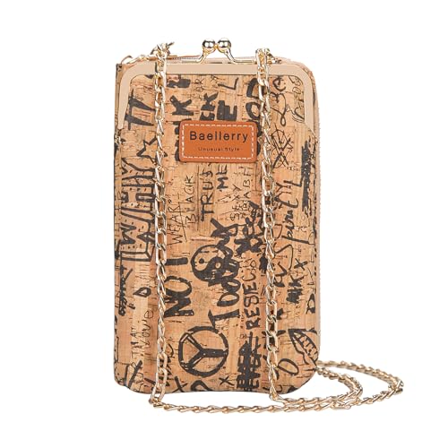 aolaso Kork Handytasche zum Umhängen Damen, Kleine Schultertasche Handytasche zum Umhängen mit Kartenfächer Crossbody für Handy von aolaso