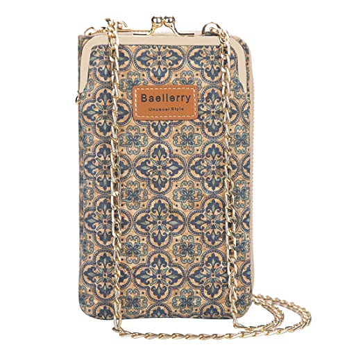 Kork Handytasche zum Umhängen Damen, Kleine Schultertasche Handytasche zum Umhängen mit Kartenfächer Crossbody für Handy unter 6,5 Zoll von aolaso