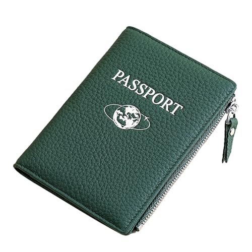 aolaso Reisepass Hülle für Männer Frauen, RFID-Blockierung PU Leder Reisepass Brieftasche mit Kartenfächern-Grün aolaso Reisepass Hülle für Männer Frauen, RFID-Blockierung PU Leder Reisepass Brieftasche mit Kartenfächern-Grün von aolaso