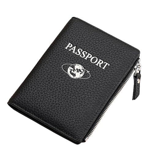 aolaso Reisepass Hülle für Männer Frauen, RFID-Blockierung PU Leder Reisepass Brieftasche mit Kartenfächern-Schwarz aolaso Reisepass Hülle für Männer Frauen, RFID-Blockierung PU Leder Reisepass Brieftasche mit Kartenfächern-Schwarz von aolaso