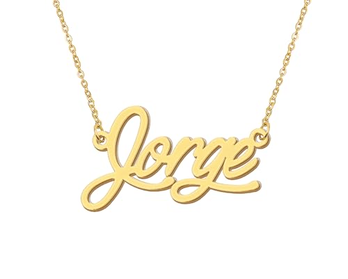 Aoloshow Personalisierte Halskette mit Namen personalisierbar mit jedem Namen Halsketten Schmuck für Frauen neue Mutter Brautjungfer Geschenk, Metall, Aus Edelstahl von aoloshow