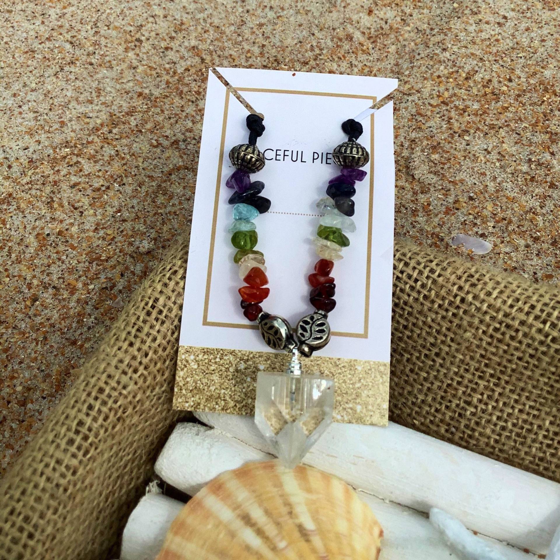 Chakra Apophyllit Heilstein Halskette von apeacefulpiece