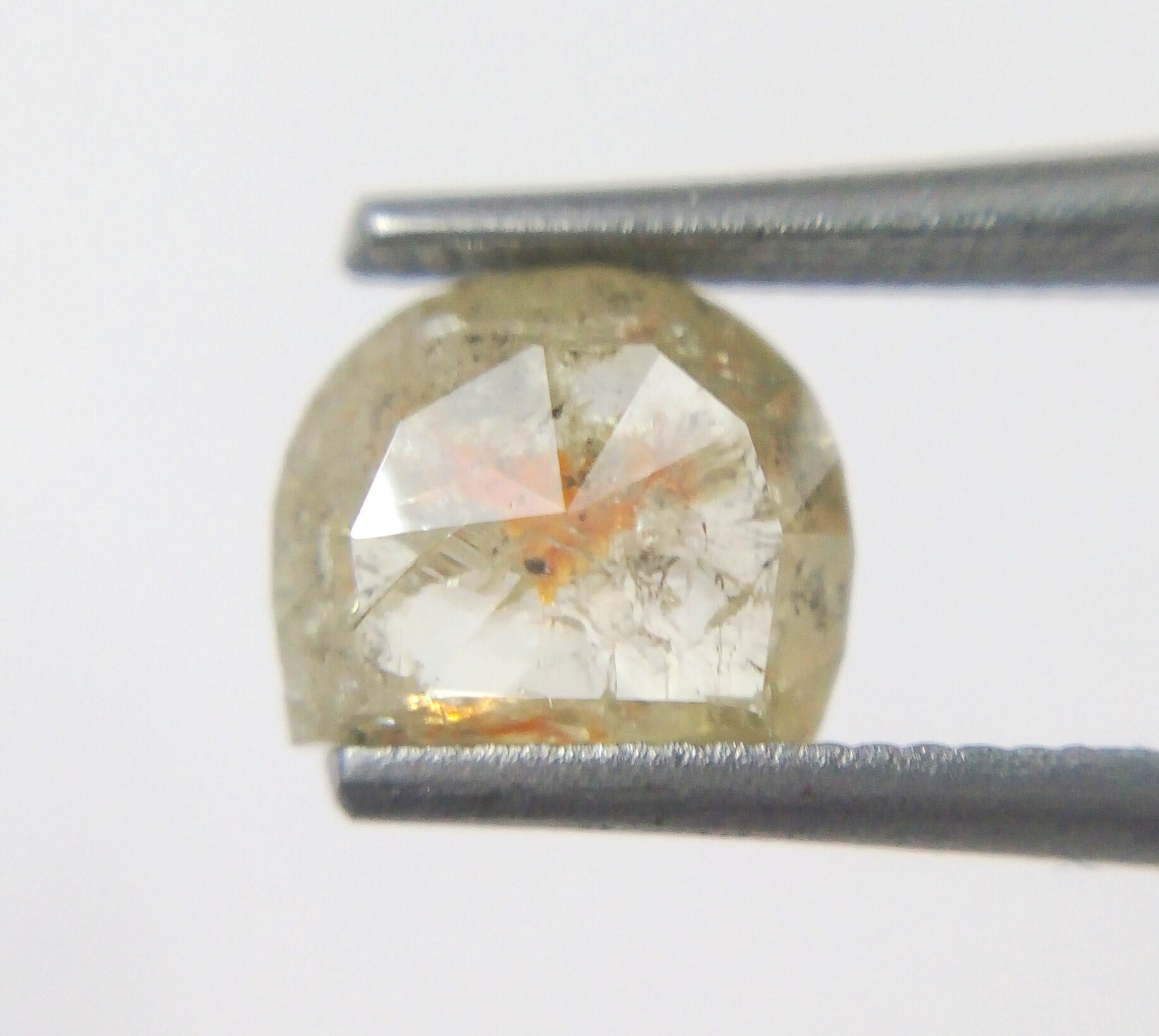 0, 93 Ct Salz Und Pfeffer Natürlicher Gelber Diamant Im Halbmondschliff A33 von apexgems99