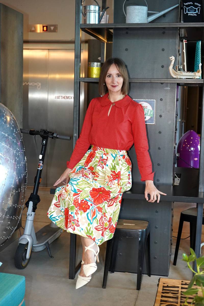 Damen Bluse Gepunktet Bubikragen Basic Freizeit Business Baumwolle Im Partnerlook Mit Tochter Streetlook Verspielt von apfelgruenAtelier