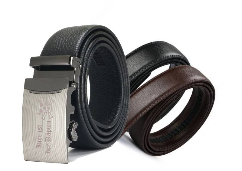 Herren Gürtel Echtleder Mit Gravur Nach Wunsch Automatik Massive Schnalle Nr 9 von aplusashop2013