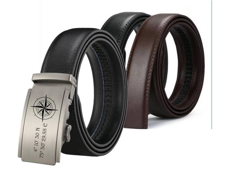 Id Herren Gürtel Echtleder Mit Gravur Nach Wunsch Automatik Massive Schnalle Nr2 Neu von aplusashop2013