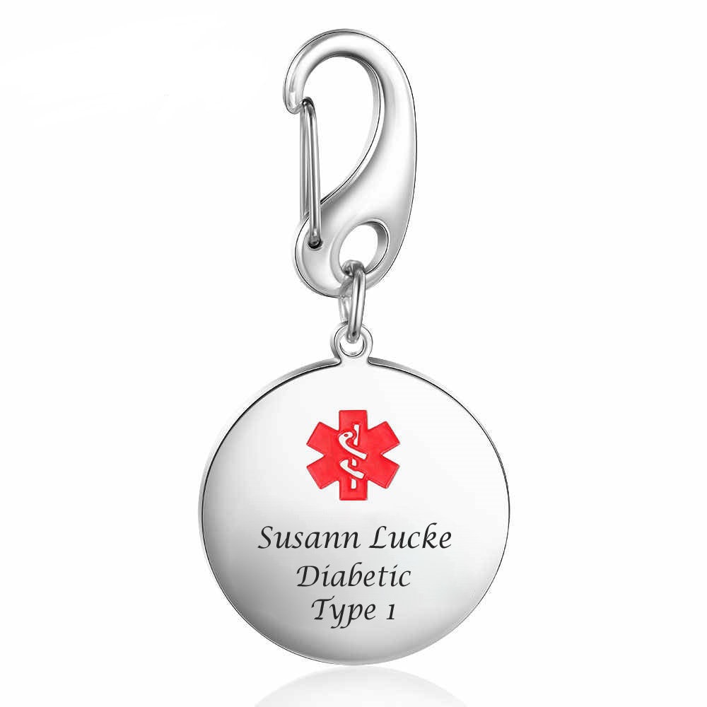 Medizin Id Anhänger/Schlüsselanhänger Edelstahl Mit Gravur Nach Wunsch Sos von aplusashop2013