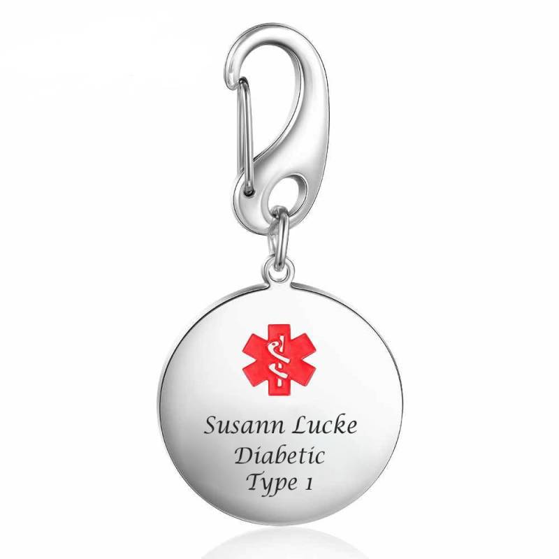 Medizin Id Anhänger/Schlüsselanhänger Edelstahl Mit Gravur Nach Wunsch Sos von aplusashop2013