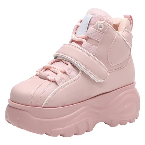 apook Damen Goth Punk High Top Plateau Chunky Sneakers Schnüren Keilabsatz Turnschuhe Rosa SN02924 EU36 apook Damen Goth Punk High Top Plateau Chunky Sneakers Schnüren Keilabsatz Turnschuhe Rosa SN02924 EU36 von apook