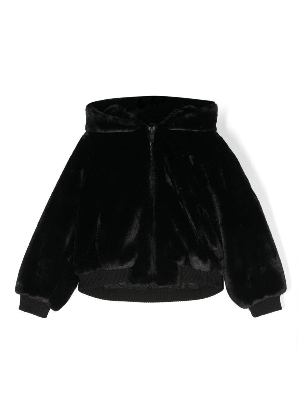 apparis kids Lily Kapuzenjacke aus Faux Fur - Schwarz von apparis kids