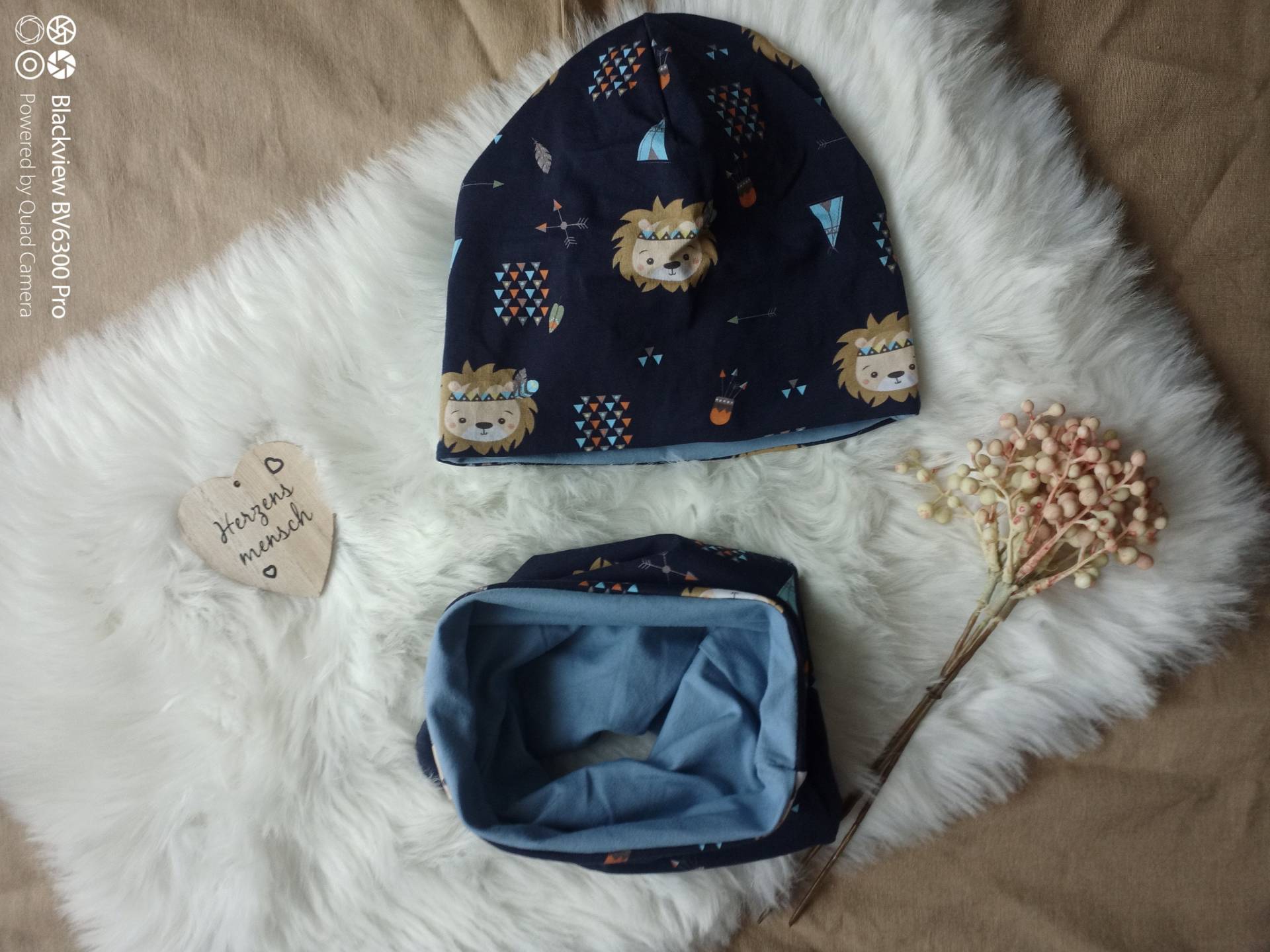 Sofort Versendbar Beanie/Mütze Im Set Mit Loop/Schal 47-49 cm Oder 50-52 53-55cm von applizierschnecke