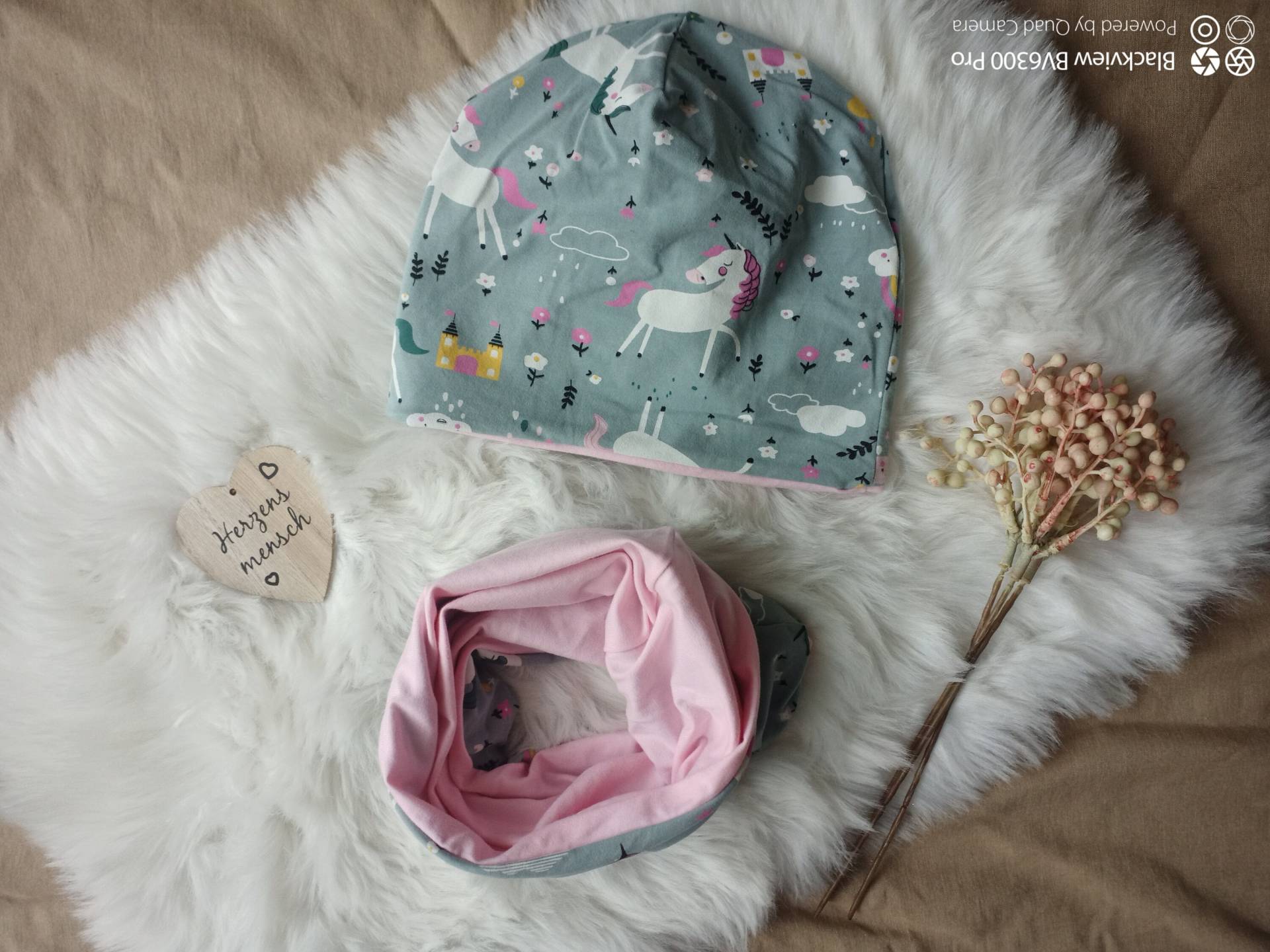 Sofort Versendbar Beanie/Mütze Im Set Mit Loop/Schal 50-52 cm Oder 53-55 von applizierschnecke