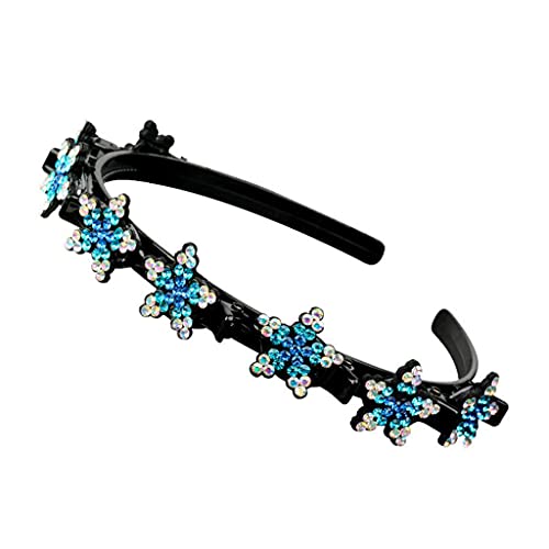appuivbt Süße Haarnadel, Strass, Pony, doppellagiges Stirnband mit Clips, gedrehter Zopf, Haarreif, geflochtene Stirnbänder appuivbt Süße Haarnadel, Strass, Pony, doppellagiges Stirnband mit Clips, gedrehter Zopf, Haarreif, geflochtene Stirnbänder von appuivbt