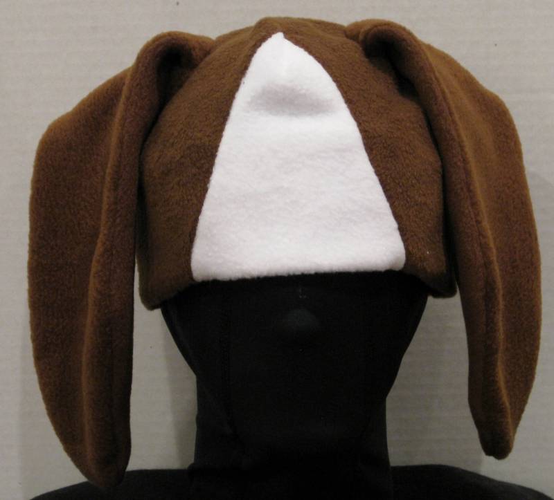 Basset Hound Fleece Mütze - Braun Und Weiss von apricityhats