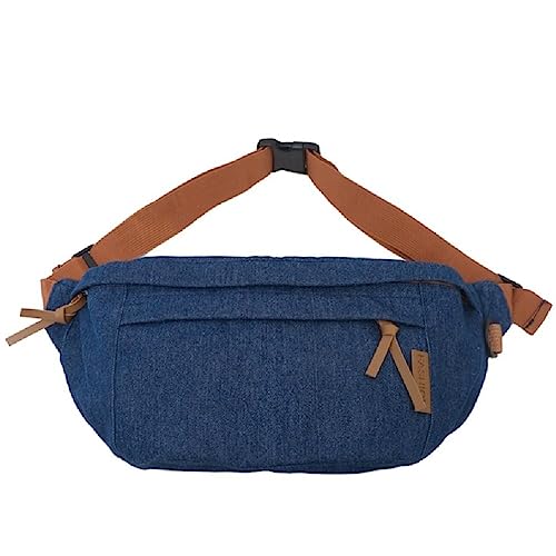 Hüfttaschen für Damen, Freizeit, einfarbig, Schultertasche, Umhängetasche, Brusttasche, Gürteltasche, Brusttasche, dunkelblau von apughize