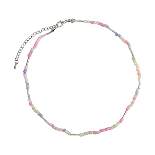 apughize Bunte Kristall-Schleifen-Halskette, Kristallschloss, Schlüsselbeinkette, künstlicher Kristall, Schleife, Choker, niedlicher Schmuck für Mädchen, künstliche Kristallschleife, Glas Kristall von apughize