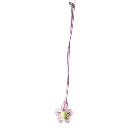 apughize Halskette mit unregelmäßigem Blumenanhänger, Choker, modischer Party-Schmuck, Kunstharz, Geschenk für Frauen und Mädchen, Blumenanhänger von apughize