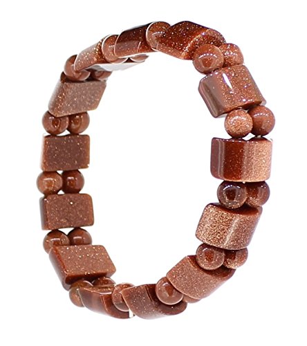 budawi® - Armband Goldfuss mit Stretch-Nylonfaden, Edelsteinarmband Goldfuss von aquasensishop