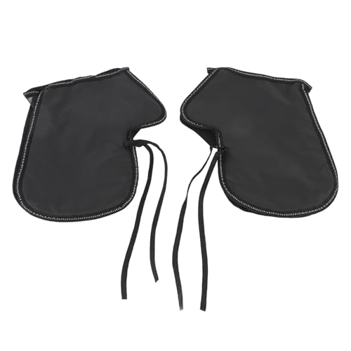 1 Paar Motorräder Lenkerhandschuhe Winddichtes Wasserdicht von Oxford Stoff Radfahren Handschellen für Motorräder Roller ATVS Schneemobil Schwarz von aqxreight