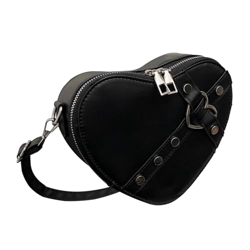 Rivet Hearts Handtasche Einfache Farbe Tragbare Pu Niete Norted Heart Umhängetasche für Frauen Burgundgröße Frauen Burgundergröße Nieten des Herzens Bagrivet 's Purivet (Eine Größe) von aqxreight
