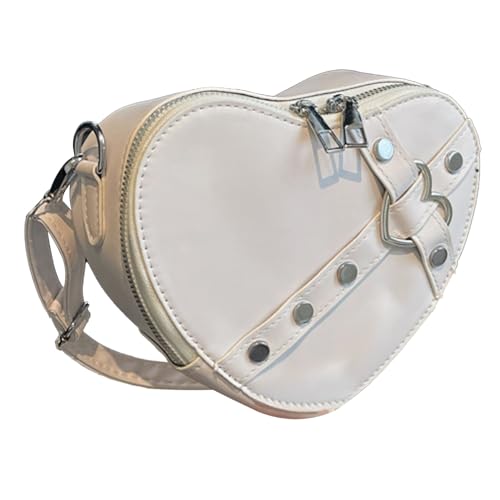 Rivet Hearts Handtasche Einfache Farbe Tragbare Pu Niete Norted Heart Umhängetasche für Frauen Burgundgröße Frauen Burgundergröße Nieten des Herzens Bagrivet 's Purivet (Eine Größe) von aqxreight