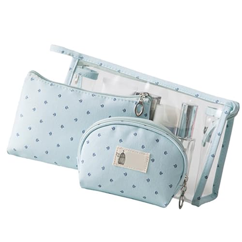 aqxreight 3 PCs Make -up -Beutel Multifunktion Tragbares Klares PVC Reisebottenkosmetik Toilettenbeutel für Frauen Mädchen oder EIN Make up Liefert 3 PCs Bag3 Stück Kosmetikbeutel SetClear PVC (Blue) aqxreight 3 PCs Make -up -Beutel Multifunktion Tragbares Klares PVC Reisebottenkosmetik Toilettenbeutel für Frauen Mädchen oder EIN Make up Liefert 3 PCs Bag3 Stück Kosmetikbeutel SetClear PVC (Blue) von aqxreight