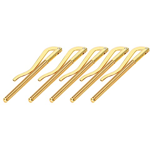 aqxreight 5pcs Clamp/Holder für Brieftaschen -Elektroplattenstahl mit Starker Feder 85 -mm Geldhalter in 4 Oberflächen (Gold) von aqxreight