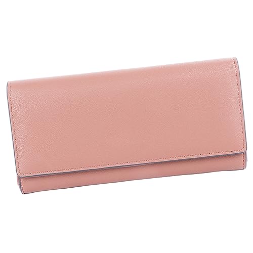 aqxreight Elegante Frauen Brieftasche mit Geräumigem Design für Kartenrechnungen und in Weichem PU -Leder (Altrosa) von aqxreight