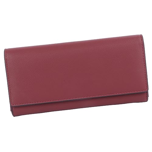 aqxreight Elegante Frauen Brieftasche mit Geräumigem Design für Kartenrechnungen und in Weichem PU -Leder (Wine RED) von aqxreight