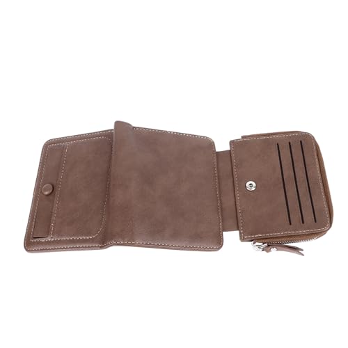 aqxreight Stylish PU Leder Triufold Brieftasche mit Mehreren Kartenschlitzen für Männer und in Schwarz (Brown) von aqxreight