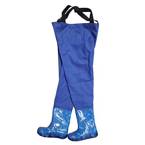 TAMS Kinderwathose Dunkelblau 22/23 Matschhose Kinder wathose Anglerhose Fischerhose Spielhose von TAMS